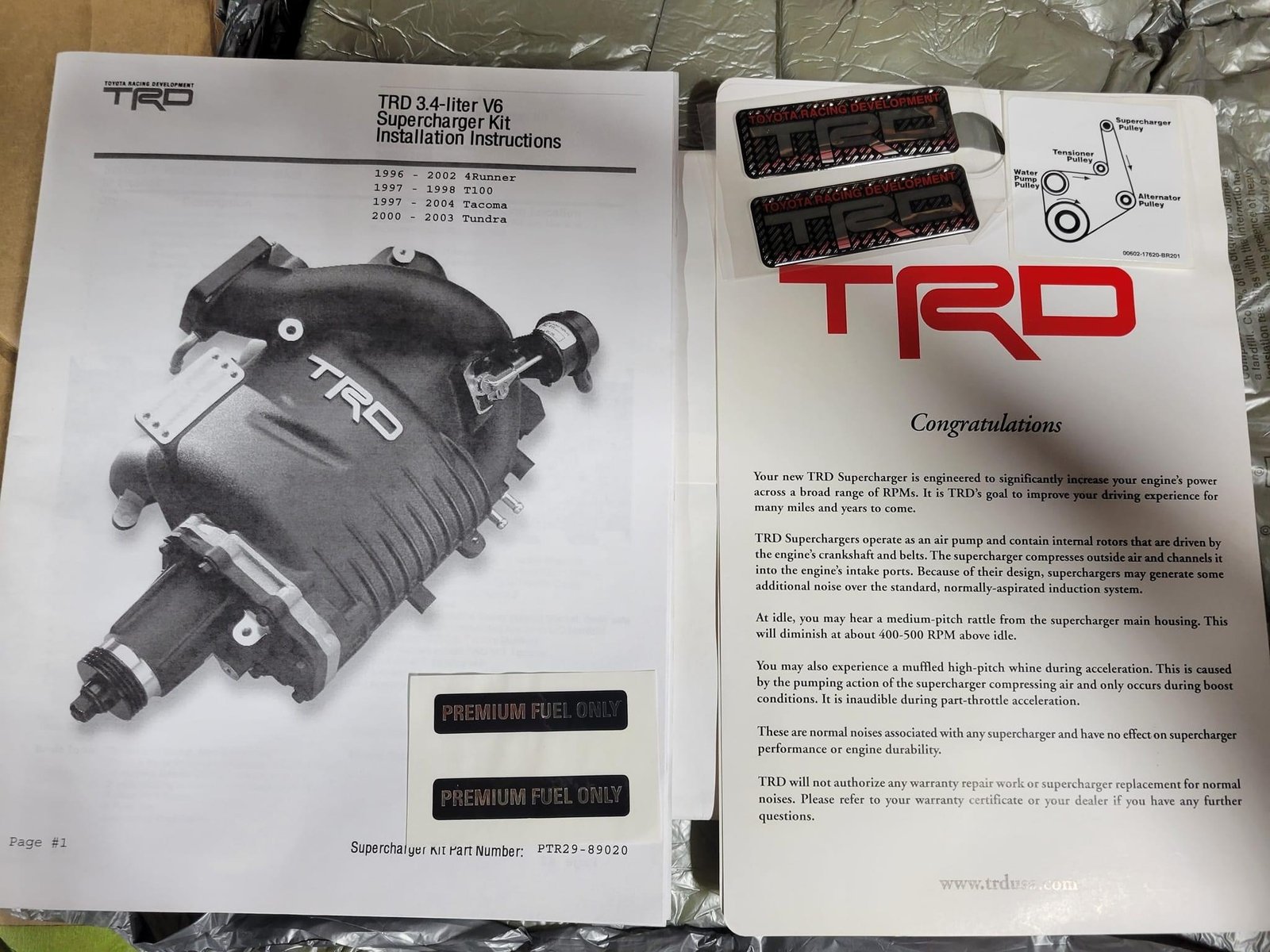 Toyota TRD 3.4L Supercharger Kit – Brand New Factory Sealed - Image 6