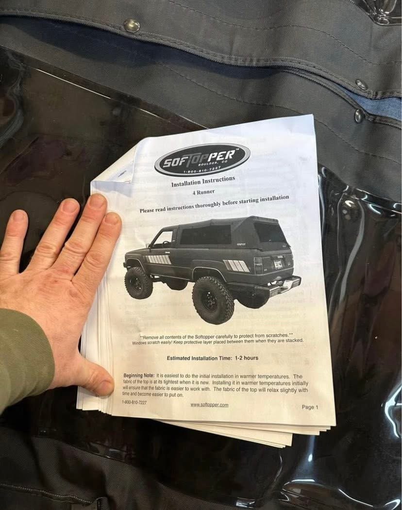 1st Gen Toyota 4Runner Soft Topper – Brand New