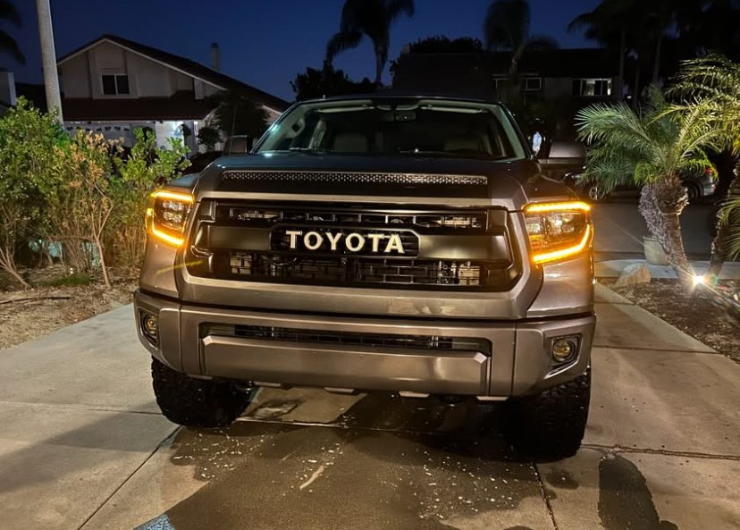 AlphaRex Nova G2 Alpha Black LED Headlights w/ Amber DRL – 2014–2021 Toyota Tundra