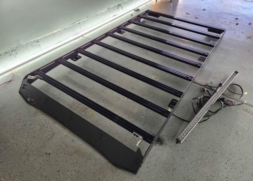 Prinsu Roof Rack w/ 40” Lightbar Cutout + Lights – Lexus GX460 - Image 2